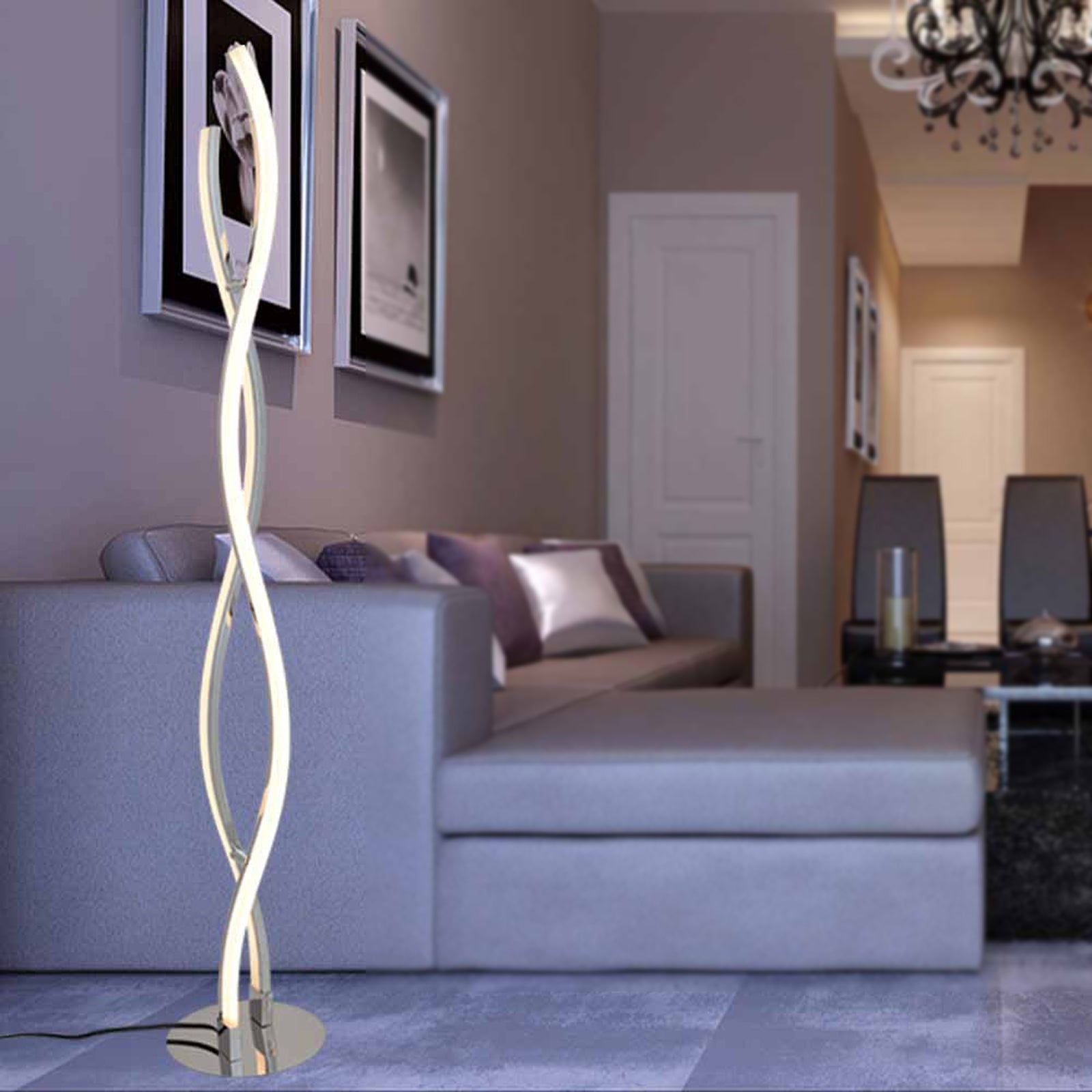 Modern LED Spiral Floor Lamp