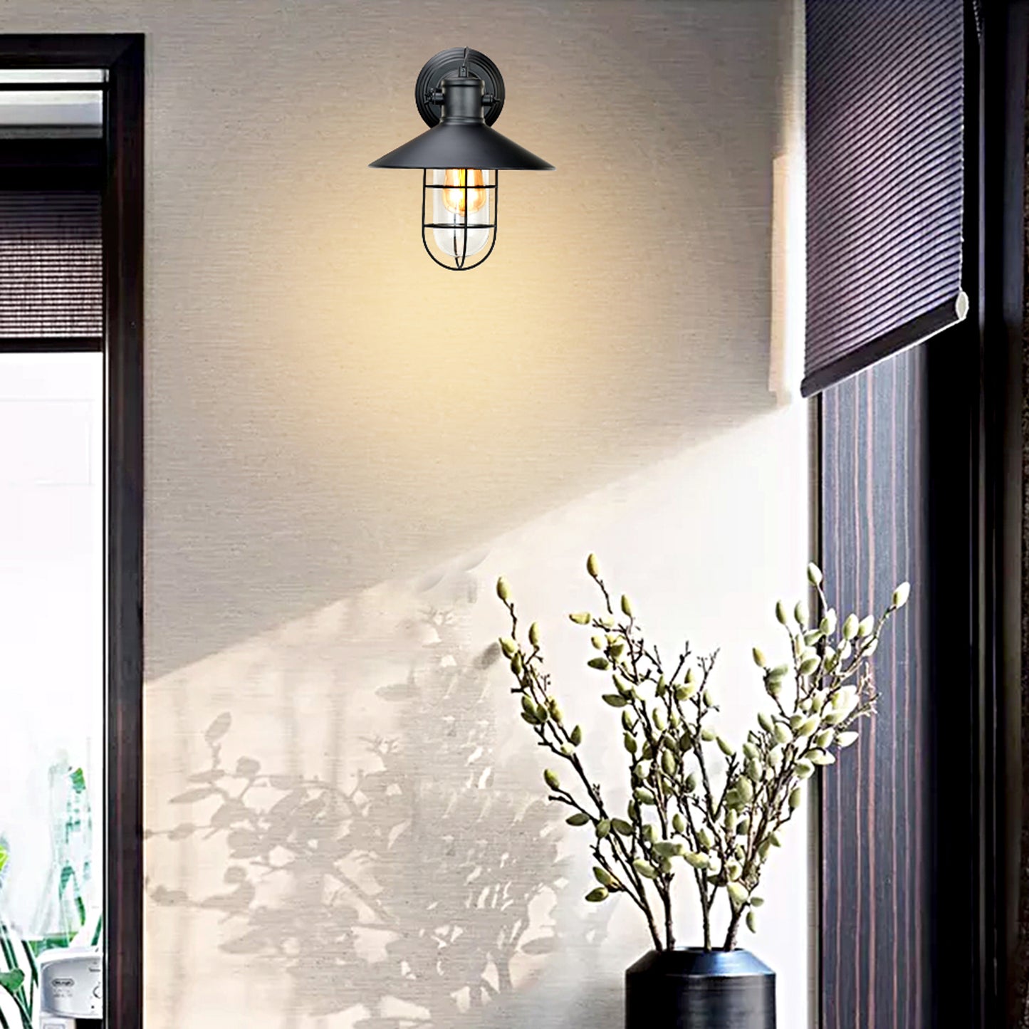 Black Modern Wall Sconce Light