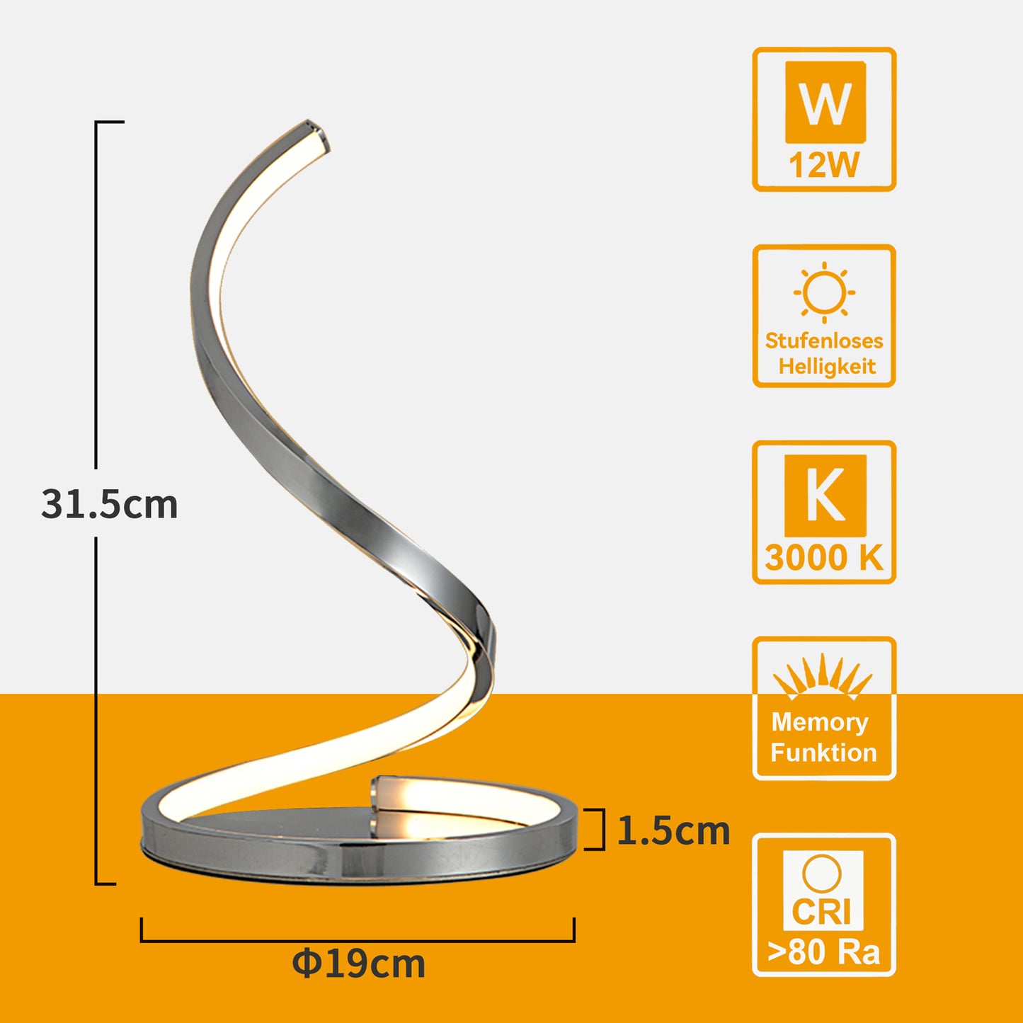 Upgraded | Dimmable LED Table Lamp with Touch Control