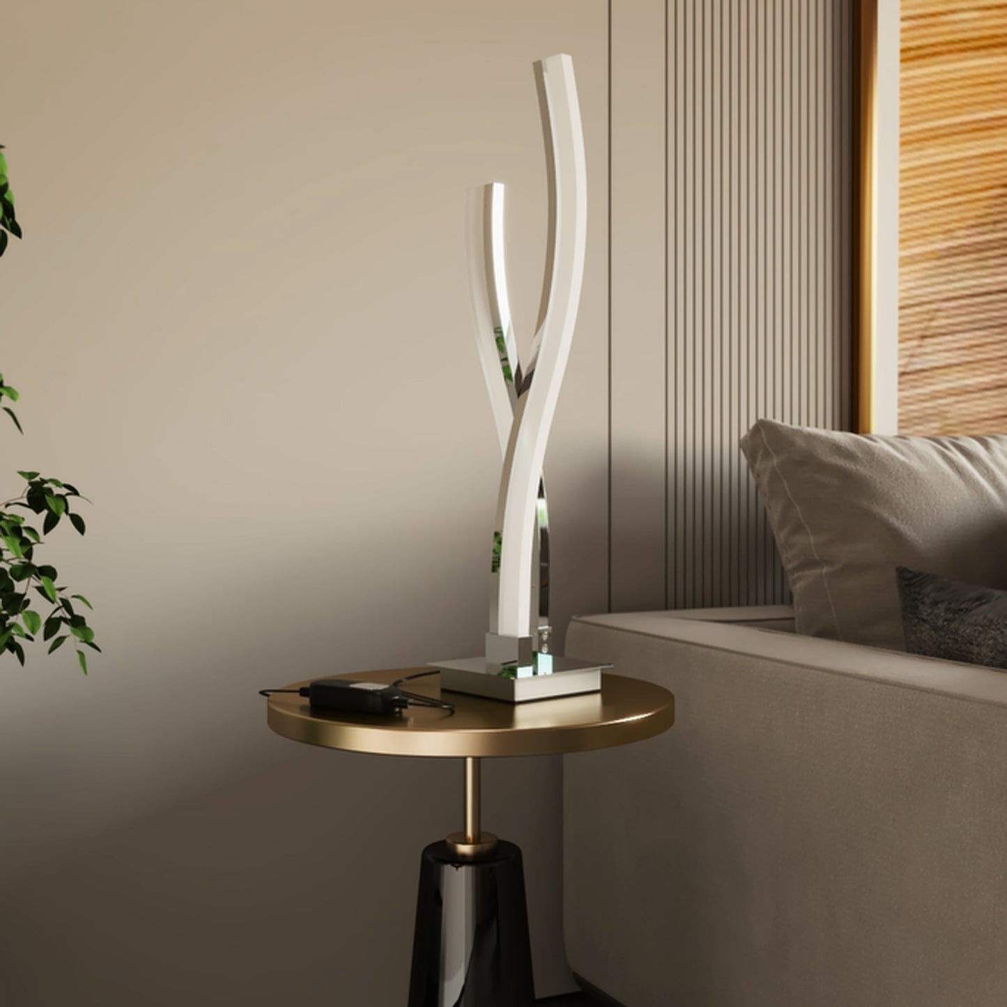 LED Spiral Table Lamp with Touch Control