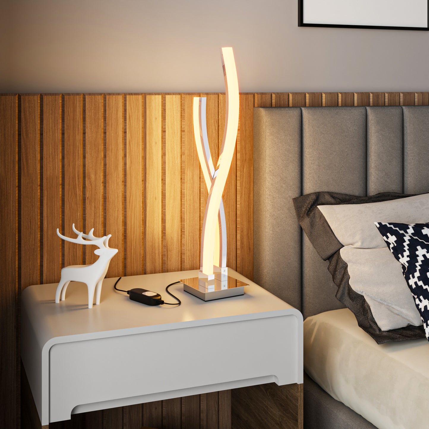 LED Spiral Table Lamp with Touch Control