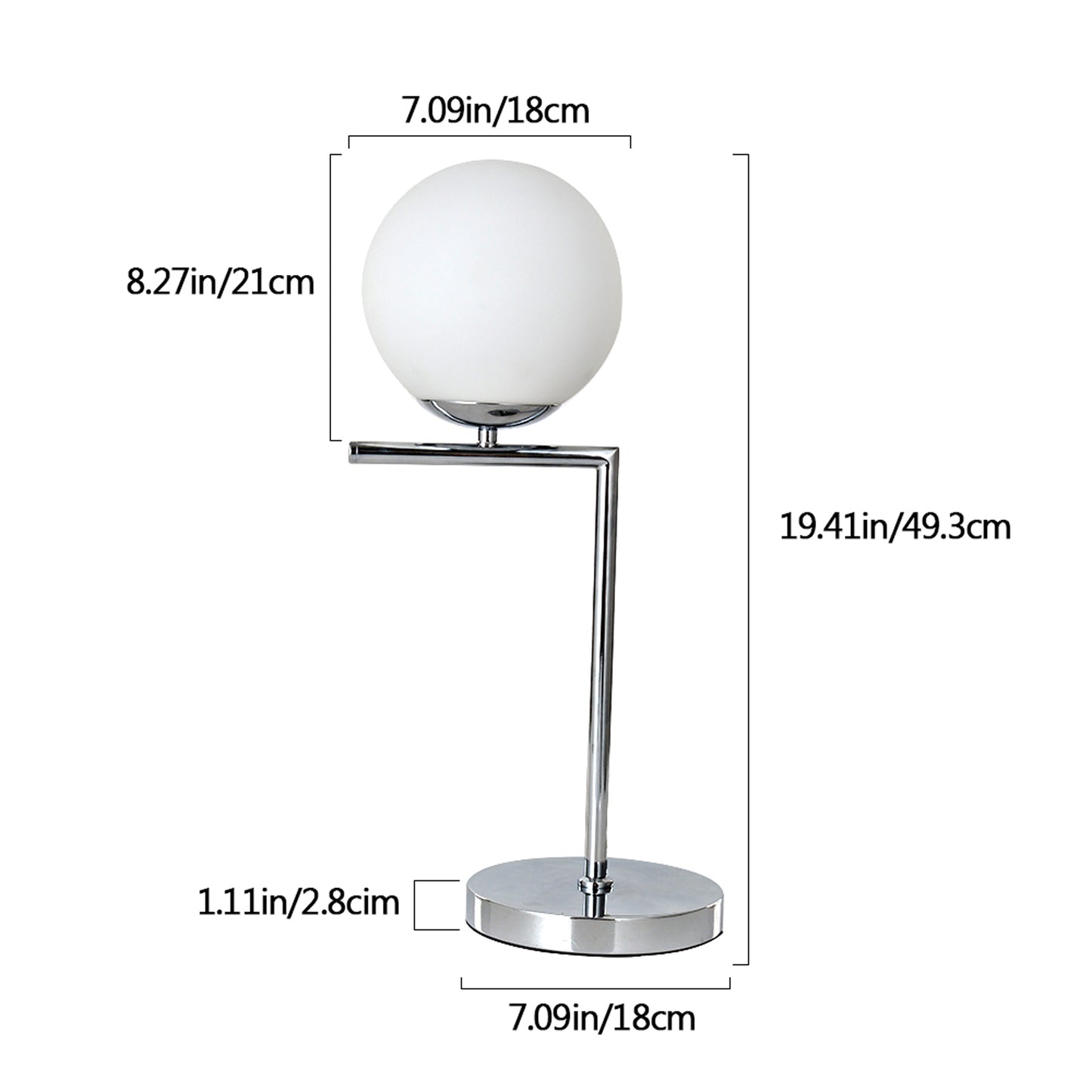 Globe Glass Table Lamp