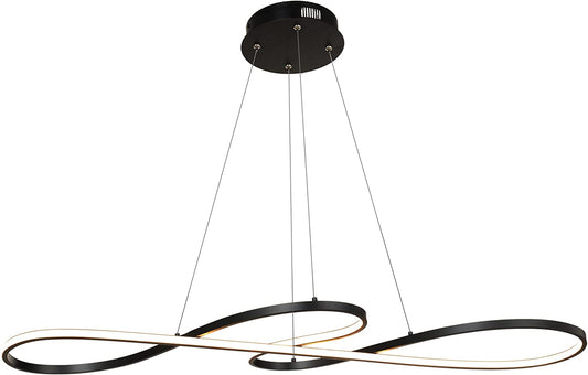 Black Wave LED Pendant Light  Dimmable